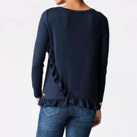 Matilda Jane Blue Ruffle Back Tee - Picture 2 of 7